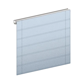 Mit rückseitig horizontal angenähtem Tunnelband für Querstäbe