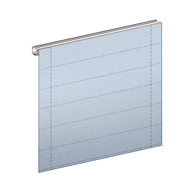 Mit rückseitig vernähten Querstabtunnels aus Behangstoff