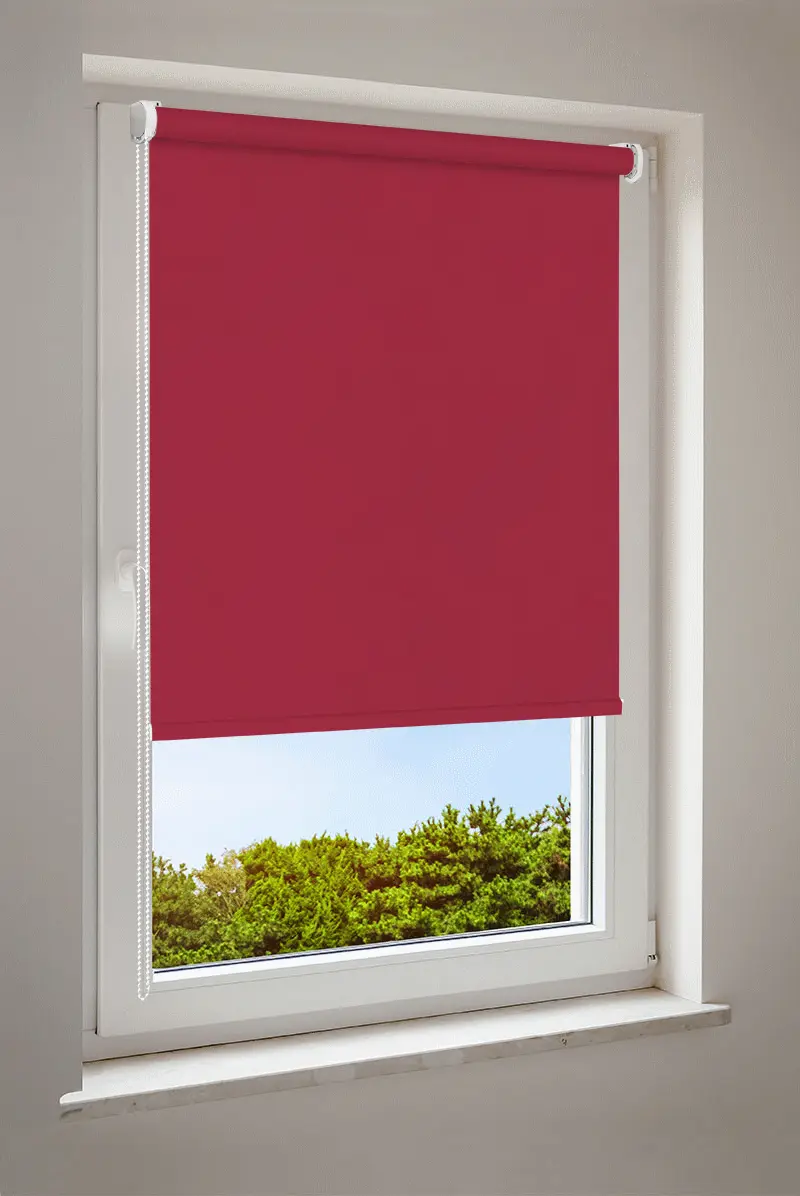 Rollo Dunkelrot | halbtransparent