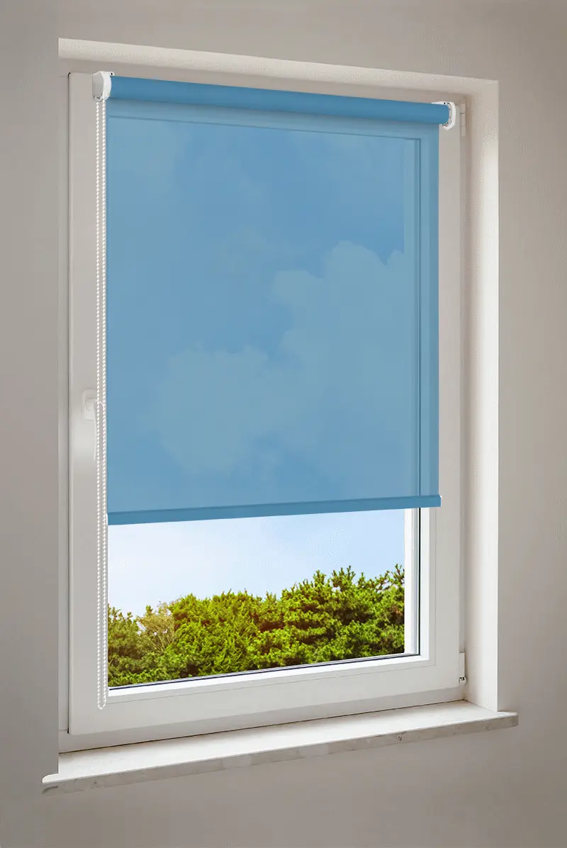 Rollo Blau | halbtransparent